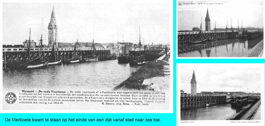 collage postkaarten haven met Groote Vierboete